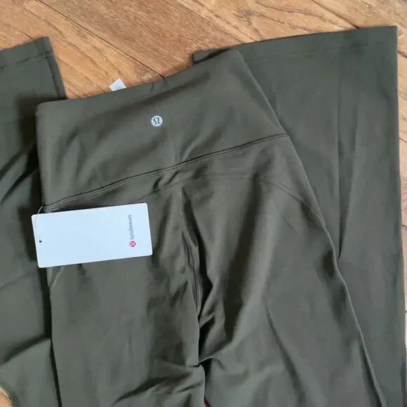 NWT LULULEMON Groove Pant Flare High Waist army Green olive NULU size 4 perfect - Picture 4 of 11